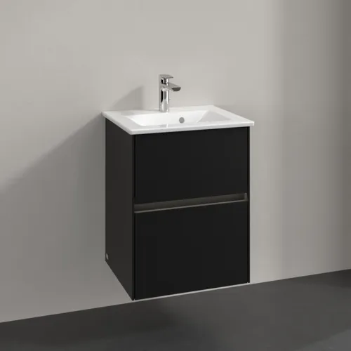 VILLEROY BOCH Toaletní skříňka Collaro, s osvětlením, 2 výsuvy, 472 x 609,5 x 404 mm, Volcano Black #C141B0VL, obrázek 2