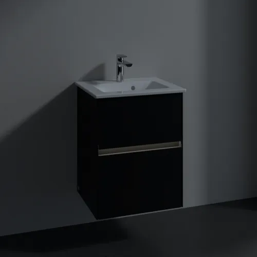 VILLEROY BOCH Toaletní skříňka Collaro, s osvětlením, 2 výsuvy, 472 x 609,5 x 404 mm, Volcano Black #C141B0VL, obrázek 5