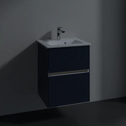 VILLEROY BOCH Toaletní skříňka Collaro, s osvětlením, 2 výsuvy, 472 x 609,5 x 404 mm, Marine Blue #C141B0VQ, obrázek 5