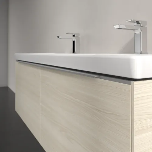 VILLEROY BOCH Subway 3.0 Vanity unit, s osvětlením, 2 výsuvy, 1272 x 429 x 478 mm, bílý dub #C567L0AA, obrázek 6