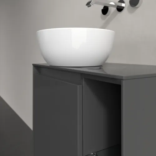 VILLEROY BOCH Toaletní skříňka Collaro, s osvětlením, 1 dvířka, 600 x 548 x 380 mm, lesklá šedá / lesklá šedá #C152B0FP, obrázek 6