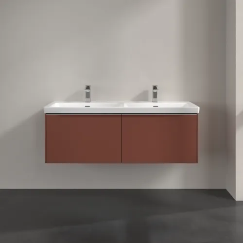 VILLEROY BOCH Subway 3.0 Vanity unit, s osvětlením, 2 výsuvy, 1272 x 429 x 478 mm, vínově červená #C567L0AH, obrázek 3