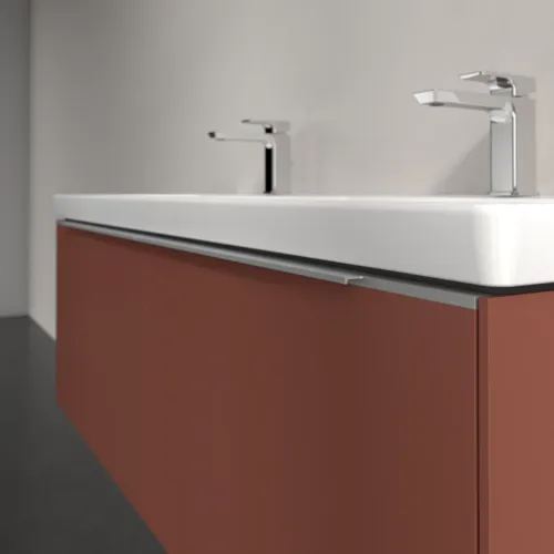 VILLEROY BOCH Subway 3.0 Vanity unit, s osvětlením, 2 výsuvy, 1272 x 429 x 478 mm, vínově červená #C567L0AH, obrázek 6