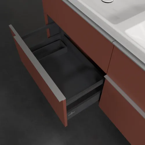 VILLEROY BOCH Subway 3.0 Vanity unit, 4 výsuvy, 1272 x 576 x 478 mm, Vínově červená #C56800AH, obrázek 6