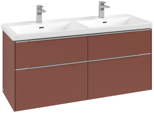 VILLEROY BOCH Subway 3.0 Vanity unit, 4 výsuvy, 1272 x 576 x 478 mm, Vínově červená #C56800AH