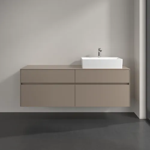VILLEROY BOCH Toaletní skříňka Collaro, s osvětlením, 4 výsuvy, 1600 x 548 x 500 mm, taupe / taupe #C136B0VM, obrázek 3