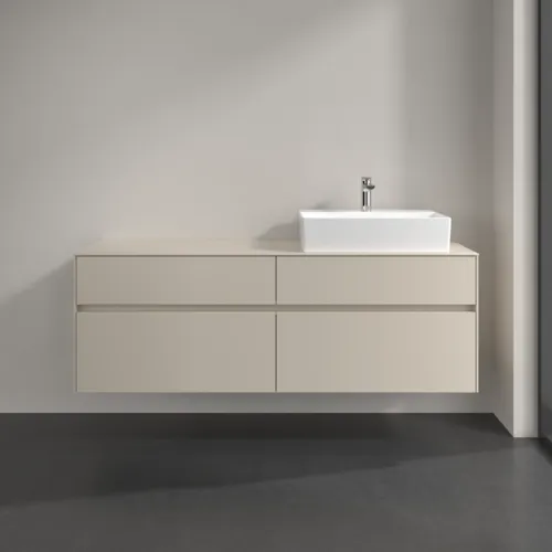 VILLEROY BOCH Toaletní skříňka Collaro, s osvětlením, 4 výsuvy, 1600 x 548 x 500 mm, Cashmere Grey / Cashmere Grey #C136B0VN, obrázek 3