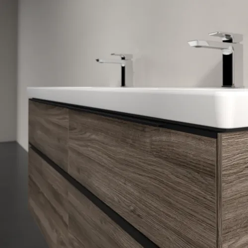 VILLEROY BOCH Subway 3.0 Vanity unit, s osvětlením, 4 výsuvy, 1272 x 576 x 478 mm, Stone Oak #C568L1RK, obrázek 6