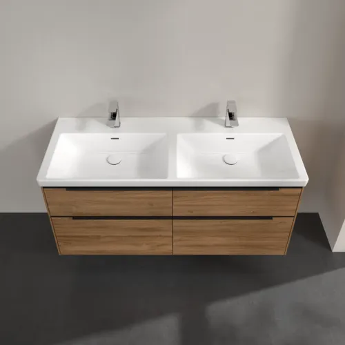 VILLEROY BOCH Subway 3.0 Vanity unit, s osvětlením, 4 výsuvy, 1272 x 576 x 478 mm, dub Kansas #C568L1RH, obrázek 4