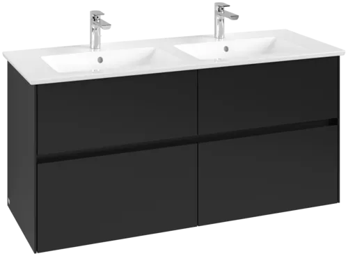 VILLEROY BOCH Toaletní skříňka Collaro, 4 výsuvy, 1261 x 610 x 480 mm, Volcano Black #C14700VL