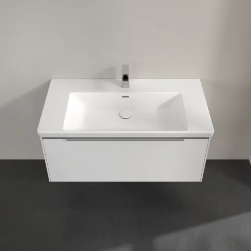 VILLEROY BOCH Subway 3.0 Vanity unit, s osvětlením, 1 zásuvka, 973 x 429 x 478 mm, čistě bílá #C569L0VF, obrázek 4