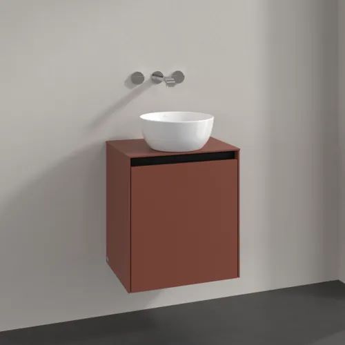VILLEROY BOCH Toaletní skříňka Collaro, 1 dvířka, 500 x 548 x 380 mm, Vínově červená / Vínově červená #C14900AH, obrázek 2
