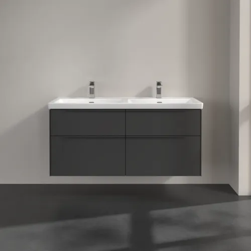 VILLEROY BOCH Subway 3.0 Vanity unit, s osvětlením, 4 výsuvy, 1272 x 576 x 478 mm, grafitová barva #C568L2VR, obrázek 3