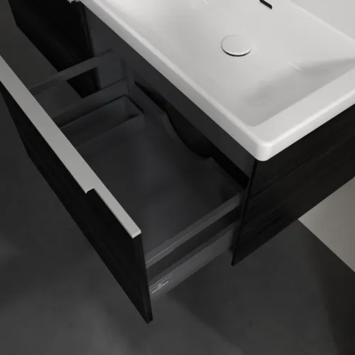 VILLEROY BOCH Subway 3.0 Vanity unit, 2 výsuvy, 1272 x 429 x 478 mm, černý dub #C56700AB, obrázek 6