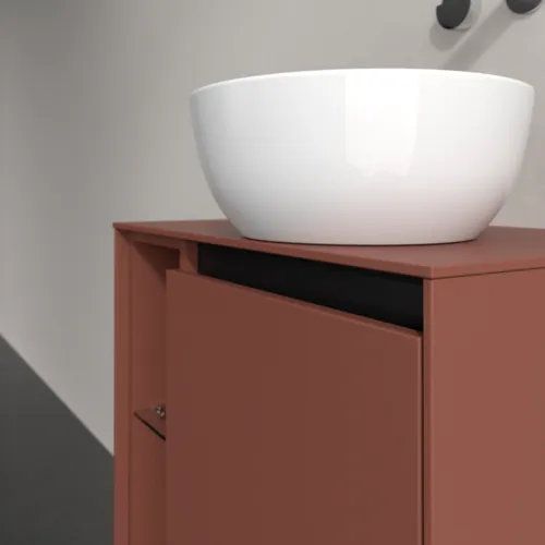 VILLEROY BOCH Toaletní skříňka Collaro, 1 dvířka, 600 x 548 x 380 mm, vínově červená / vínově červená #C15100AH, obrázek 5