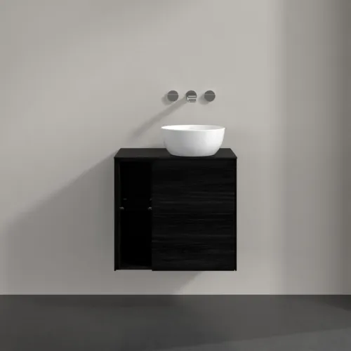 VILLEROY BOCH Toaletní skříňka Collaro, 1 dvířka, 600 x 548 x 380 mm, černý dub / černý dub #C15100AB, obrázek 3