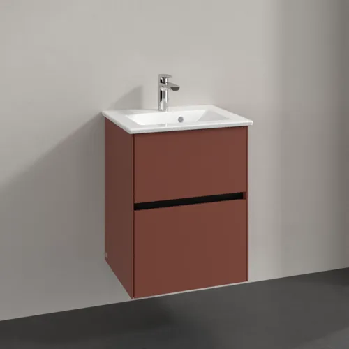 VILLEROY BOCH Toaletní skříňka Collaro, 2 výsuvy, 472 x 609,5 x 404 mm, vínově červená #C14100AH, obrázek 2