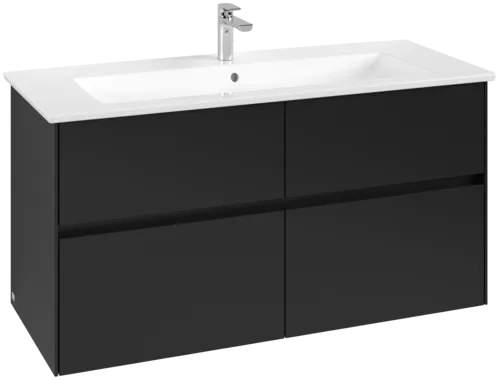 VILLEROY BOCH Toaletní skříňka Collaro, 4 výsuvy, 1161 x 610 x 480 mm, Volcano Black #C14600VL