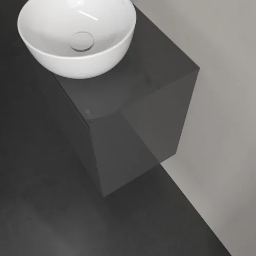 VILLEROY BOCH Toaletní skříňka Collaro, s osvětlením, 1 dvířka, 500 x 548 x 380 mm, lesklá šedá / lesklá šedá #C149B0FP, obrázek 7