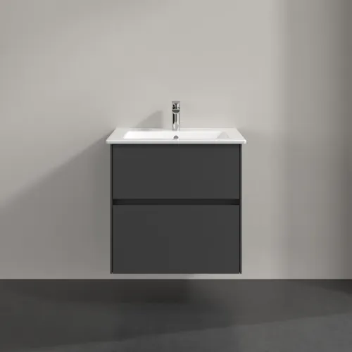 VILLEROY BOCH Toaletní skříňka Collaro, s osvětlením, 2 výsuvy, 611 x 610 x 480 mm, grafitová barva #C143B0VR, obrázek 3