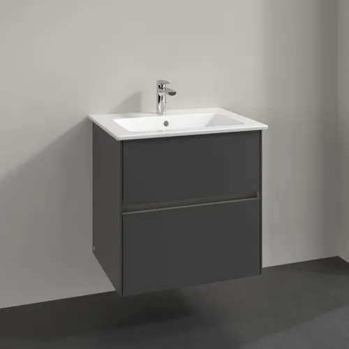 VILLEROY BOCH Toaletní skříňka Collaro, s osvětlením, 2 výsuvy, 611 x 610 x 480 mm, grafitová barva #C143B0VR, obrázek 2
