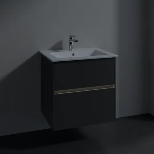VILLEROY BOCH Toaletní skříňka Collaro, s osvětlením, 2 výsuvy, 611 x 610 x 480 mm, grafitová barva #C143B0VR, obrázek 5