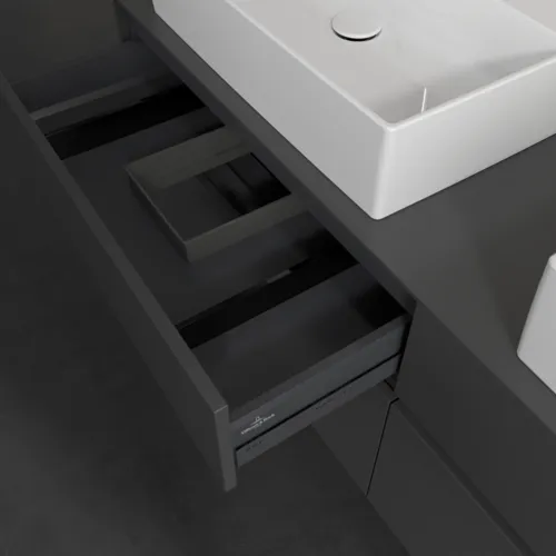 VILLEROY BOCH Toaletní skříňka Collaro, s osvětlením, 4 výsuvy, 1600 x 548 x 500 mm, Grafit / Grafit #C137B0VR, obrázek 8