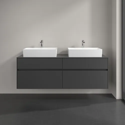 VILLEROY BOCH Toaletní skříňka Collaro, s osvětlením, 4 výsuvy, 1600 x 548 x 500 mm, Grafit / Grafit #C137B0VR, obrázek 3
