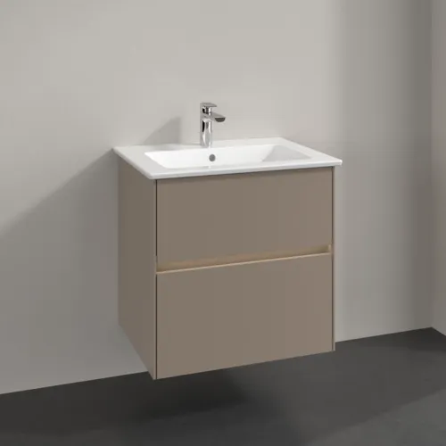 VILLEROY BOCH Umyvadlová skříňka Collaro, s osvětlením, 2 výsuvy, 611 x 610 x 480 mm, šedá (taupe) #C143B0VM, obrázek 2