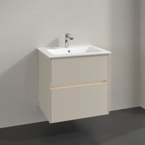 VILLEROY BOCH Toaletní skříňka Collaro, s osvětlením, 2 výsuvy, 611 x 610 x 480 mm, kašmírově šedá #C143B0VN, obrázek 2