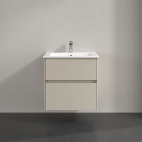 VILLEROY BOCH Toaletní skříňka Collaro, s osvětlením, 2 výsuvy, 611 x 610 x 480 mm, kašmírově šedá #C143B0VN, obrázek 3