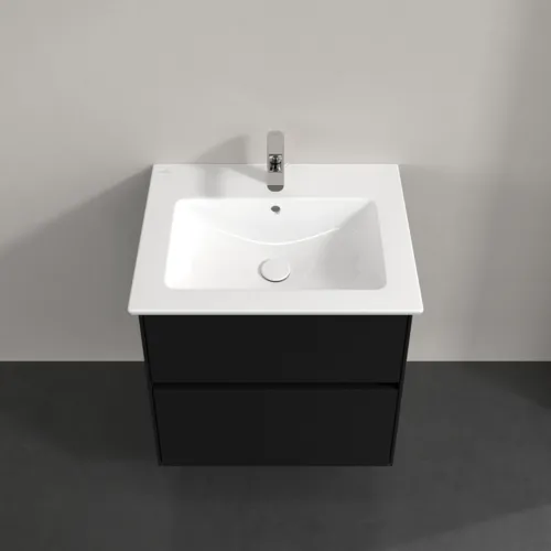 VILLEROY BOCH Toaletní skříňka Collaro, s osvětlením, 2 výsuvy, 611 x 610 x 480 mm, Volcano Black #C143B0VL, obrázek 4