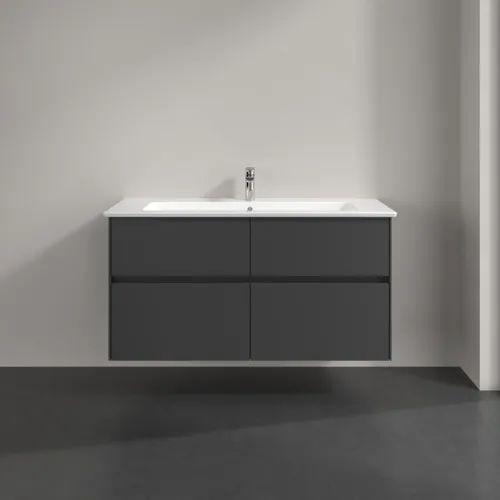 VILLEROY BOCH Toaletní skříňka Collaro, 4 výsuvy, 1161 x 610 x 480 mm, grafitová barva #C14600VR, obrázek 3