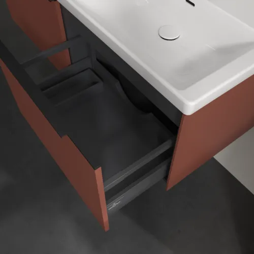VILLEROY BOCH Subway 3.0 Vanity unit, 2 výsuvy, 1272 x 429 x 478 mm, Vínově červená #C56701AH, obrázek 6