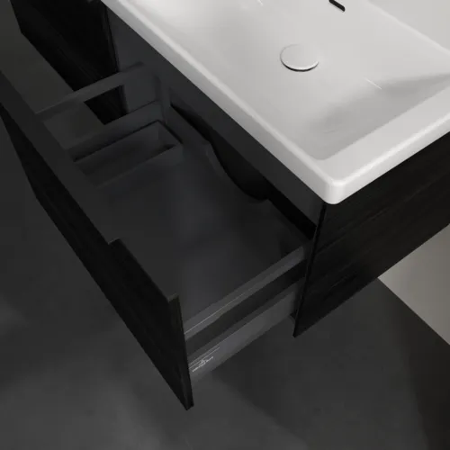 VILLEROY BOCH Subway 3.0 Vanity unit, 2 výsuvy, 1272 x 429 x 478 mm, černý dub #C56701AB, obrázek 6