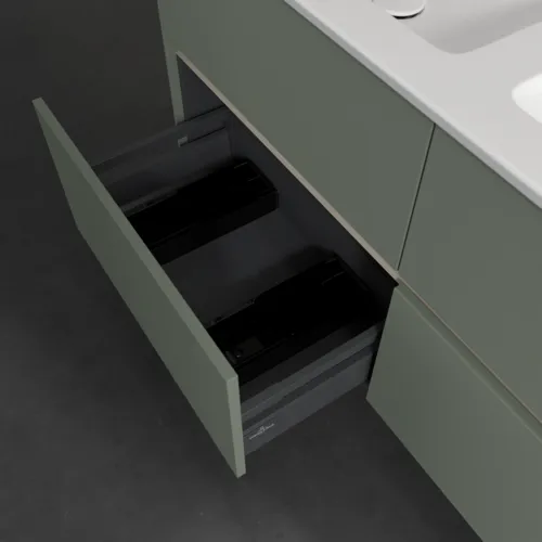 VILLEROY BOCH Toaletní skříňka Collaro, s osvětlením, 4 výsuvy, 1261 x 610 x 480 mm, Soft Green #C147B0AF, obrázek 7