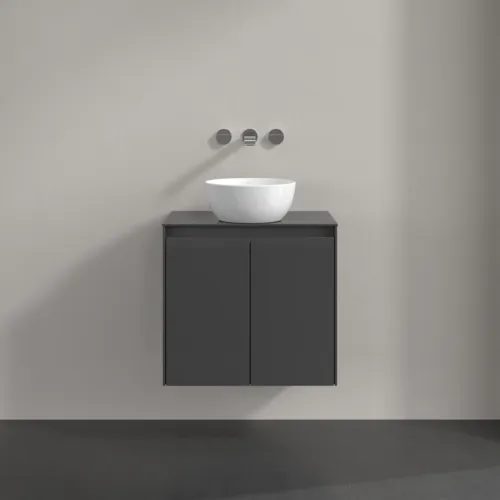 VILLEROY BOCH Toaletní skříňka Collaro, s osvětlením, 2 dvířka, 600 x 548 x 380 mm, lesklá šedá / lesklá šedá #C150B0FP, obrázek 3