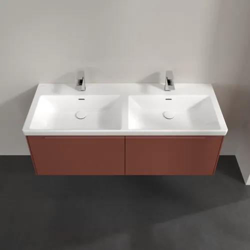 VILLEROY BOCH Subway 3.0 Vanity unit, 2 výsuvy, 1272 x 429 x 478 mm, Vínově červená #C56702AH, obrázek 4