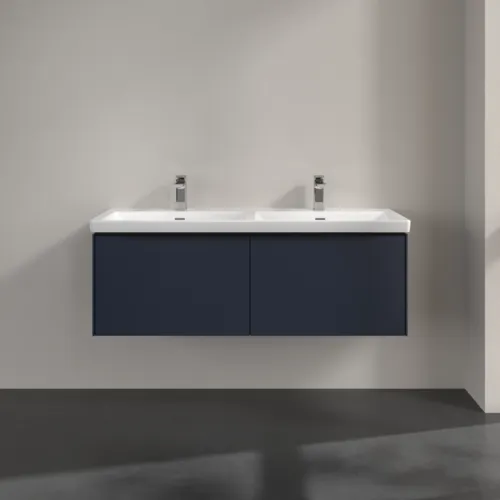 VILLEROY BOCH Subway 3.0 Vanity unit, s osvětlením, 2 výsuvy, 1272 x 429 x 478 mm, Marine Blue #C567L1VQ, obrázek 3
