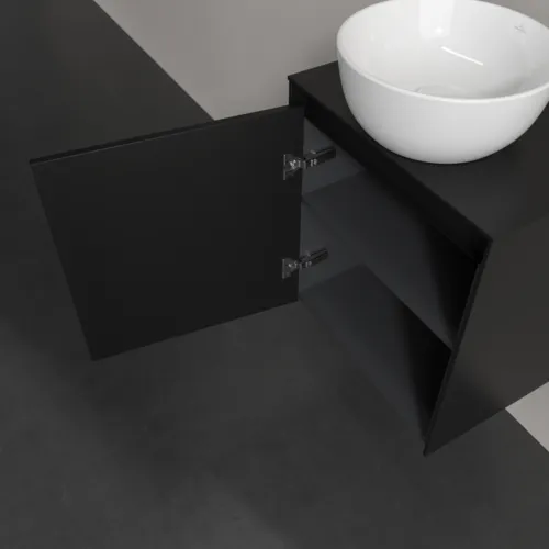 VILLEROY BOCH Collaro toaletní skříňka, 1 dvířka, 500 x 548 x 380 mm, Volcano Black / Volcano Black #C14800VL, obrázek 7