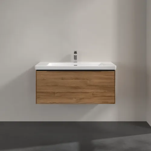 VILLEROY BOCH Subway 3.0 Vanity unit, 1 zásuvka, 973 x 429 x 478 mm, dub Kansas #C56901RH, obrázek 3
