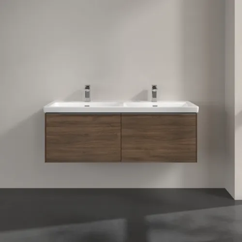 VILLEROY BOCH Subway 3.0 Vanity unit, s osvětlením, 2 výsuvy, 1272 x 429 x 478 mm, Arizona Oak #C567L0VH, obrázek 3