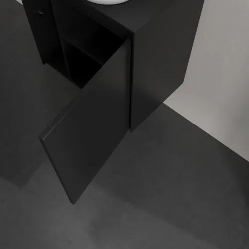 VILLEROY BOCH Toaletní skříňka Collaro, s osvětlením, 1 dvířka, 600 x 548 x 380 mm, Volcano Black / Volcano Black #C151B0VL, obrázek 8