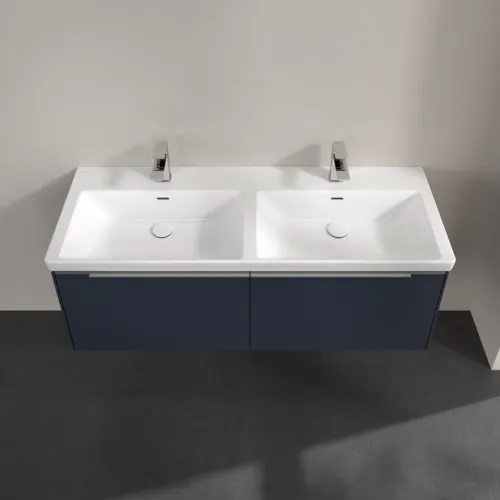 VILLEROY BOCH Subway 3.0 Vanity unit, s osvětlením, 2 výsuvy, 1272 x 429 x 478 mm, Marine Blue #C567L0VQ, obrázek 4
