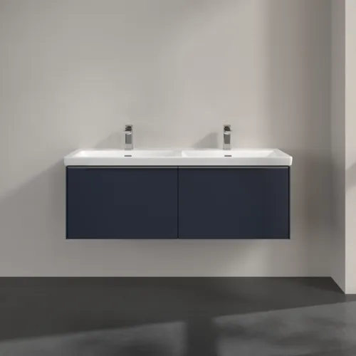 VILLEROY BOCH Subway 3.0 Vanity unit, s osvětlením, 2 výsuvy, 1272 x 429 x 478 mm, Marine Blue #C567L0VQ, obrázek 3