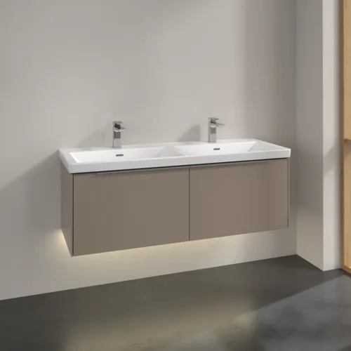 VILLEROY BOCH Subway 3.0 Vanity unit, s osvětlením, 2 výsuvy, 1272 x 429 x 478 mm, taupe #C567L0VM, obrázek 2