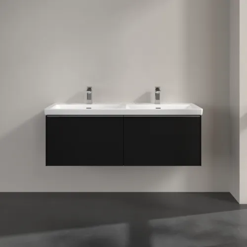 VILLEROY BOCH Subway 3.0 Vanity unit, s osvětlením, 2 výsuvy, 1272 x 429 x 478 mm, Volcano Black #C567L0VL, obrázek 3