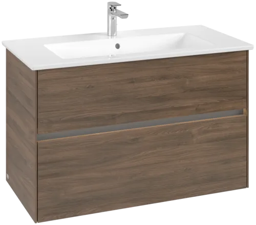 VILLEROY BOCH Umyvadlová skříňka Collaro, s osvětlením, 2 výsuvy, 961 x 610 x 480 mm, dub Arizona #C145B0VH