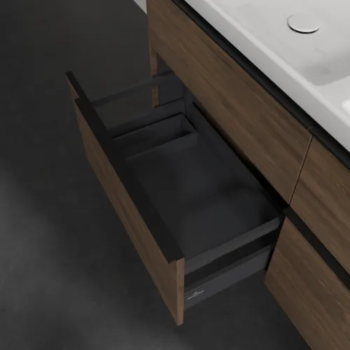 VILLEROY BOCH Subway 3.0 Vanity unit, s osvětlením, 4 výsuvy, 1272 x 576 x 478 mm, Arizona Oak #C568L1VH, obrázek 7