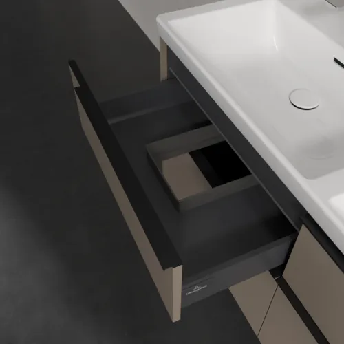 VILLEROY BOCH Subway 3.0 Vanity unit, s osvětlením, 4 výsuvy, 1272 x 576 x 478 mm, taupe #C568L1VM, obrázek 8